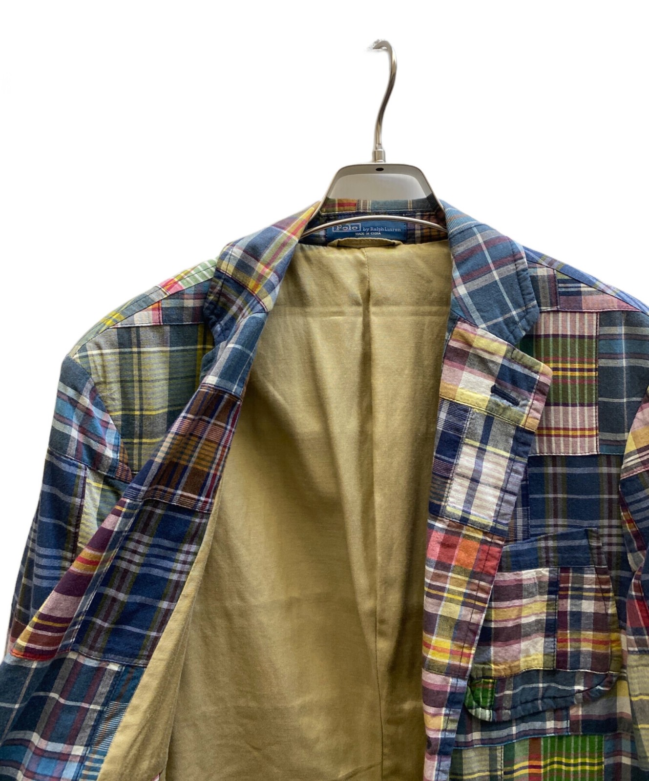 Men's Multicolor Madras Check Patchwork Jacket by… - image 3