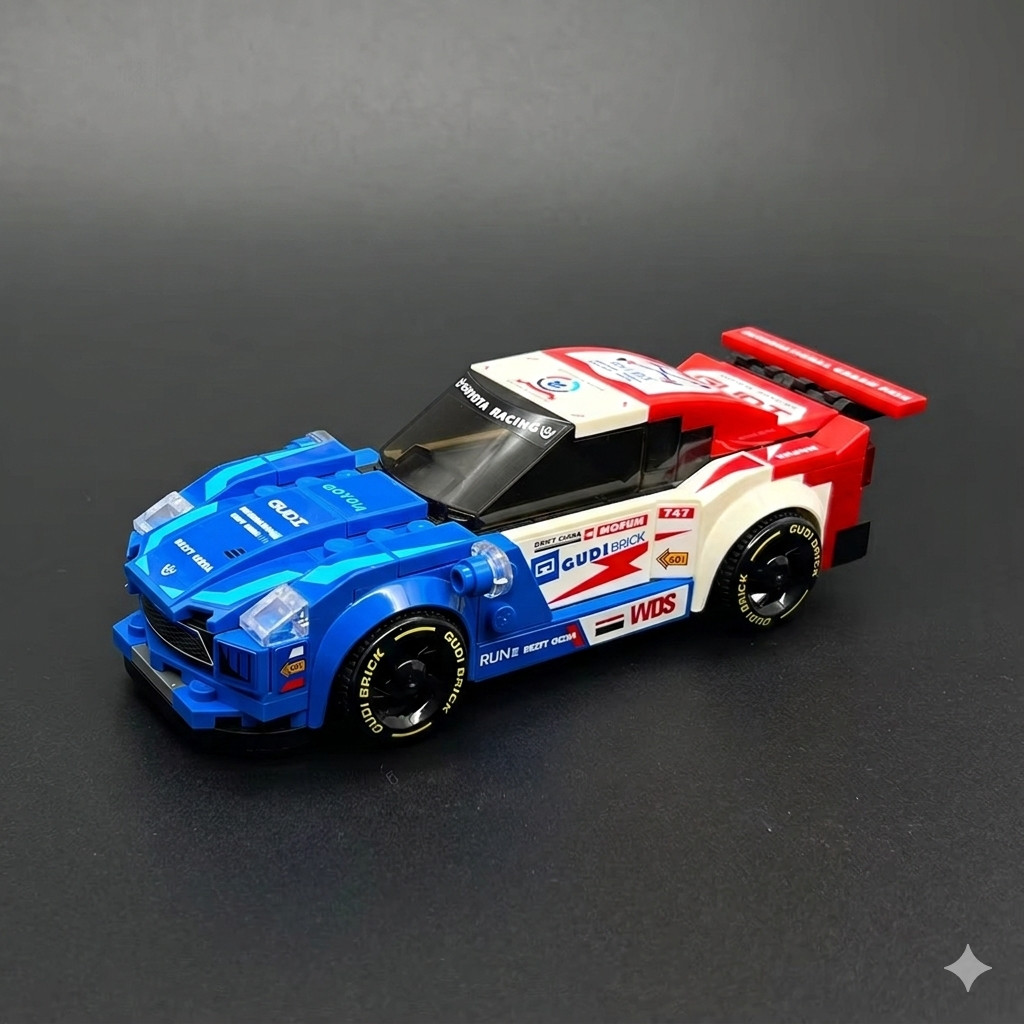 MOC LEGO Car: GUDI 10702B – Flash GT RACING CAR Building Blocks Set (165 Pcs)
