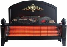 Yeominster Radiant Bar Fire Black Traditionally Styled Freestanding Electric