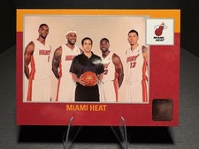 2010 Donruss Team Checklist Miami Heat #275 LeBron James Dwyane Wade Chris Bosh