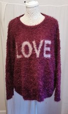 Fluffy "Love" Jumper Size 14