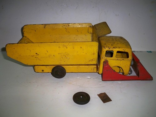 Camion con cassone ribaltabile in acciaio pressato Robert’s vintage anni '40 - ricambi/restauro - Foto 5 di 14