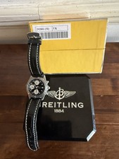 BREITLING Chronomat Black Metallic Chronograph Date Automatic Men's Watch In Box