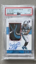 2018 National Treasures DJ Moore RPA Rookie Patch Auto Red 1/1 PSA 9 MINT