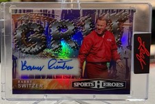 2026 Leaf Metal Sports Heroes Barry Switzer Grit Auto Purple Platinum 5/8