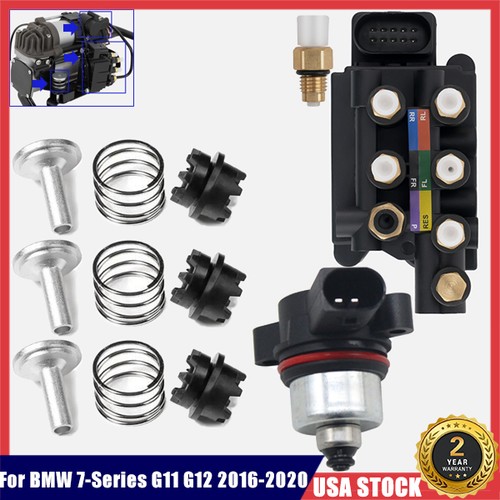 Air Suspension Supply Valve Block Compressor Mount Kit Fit BMW G11 G12 740i 750i