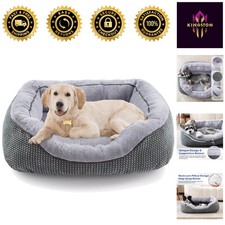 Ultra-Soft Rectangle Dog Bed for Medium Dogs - Anti-Slip  Supportive