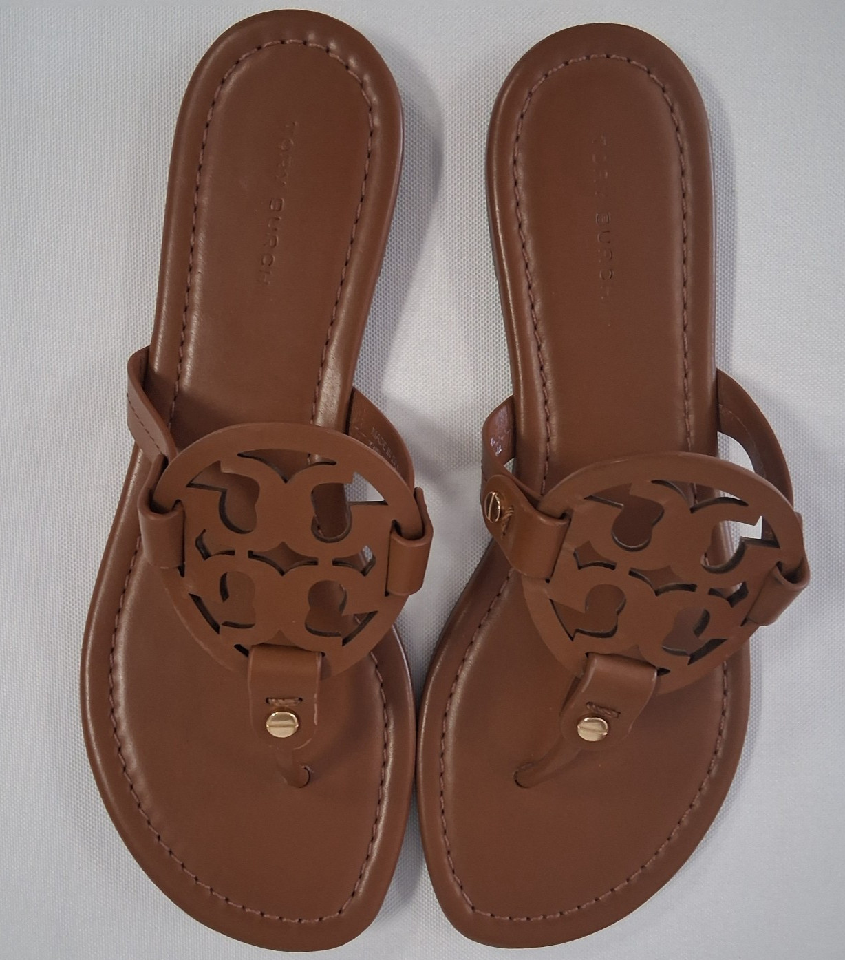 Tory Burch Women's Miller Sandals, Vintage Vachetta, Brown, Tan, 7.5 Medium US thumbnail 2