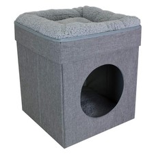 Kitty City Indoor Cat Cube Furniture Gray Cube