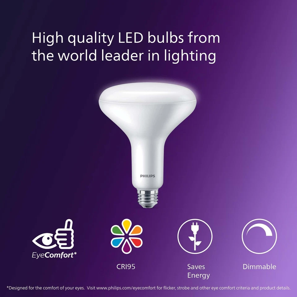 LED BR40 5000K Ultra Definition Dimmable Light Bulb EyeComfort 15 000 Hours - Image 4 of 4