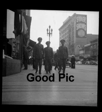 #NN3 - B&W Vintage Photo Negative- Military Men in San Francisco CA - 1943