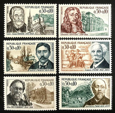 timbre FRANCE 1966-Série YT N°1470 au 1475 -Célébrités NEUF**