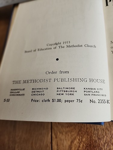 Handbook of the Methodist Youth Fellowship 1953 - Picture 8 of 8