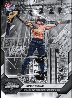 Roman Reigns Topps Now WWE Slam DIGITALl Iconic Card /106 Wrestlemania Vegas