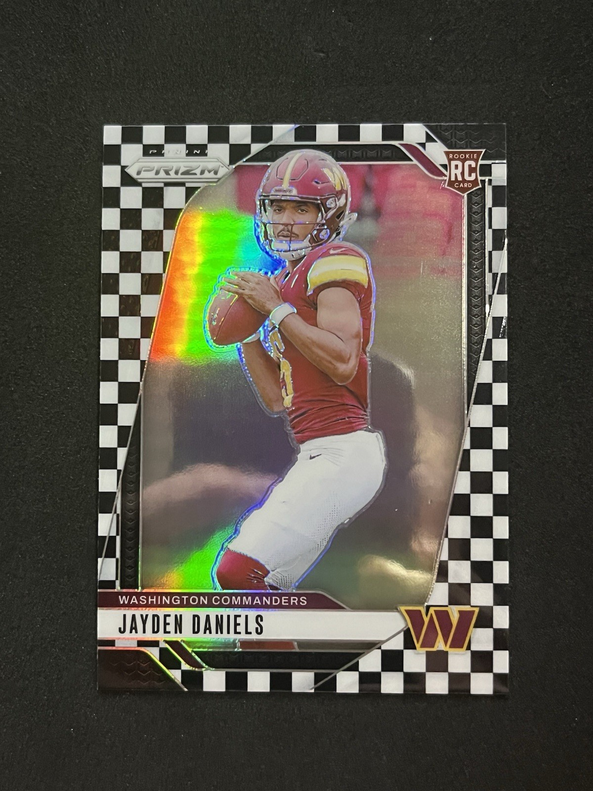 2024 Panini Prizm - Rookies Jayden Daniels #347 Black & White Checker Prizm (RC)