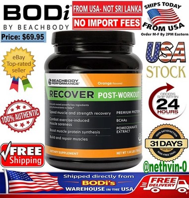 BODi Recover Post Workout Protein Powder 20g Protein BCAAs Muscle Recovery NIB 