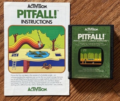 Vintage 1982 Activision Atari 2600 Pitfall Video Game AX-018