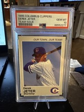 1995 COLUMBUS CLIPPERS TEAM ISSUE DEREK JETER HOF PSA 10