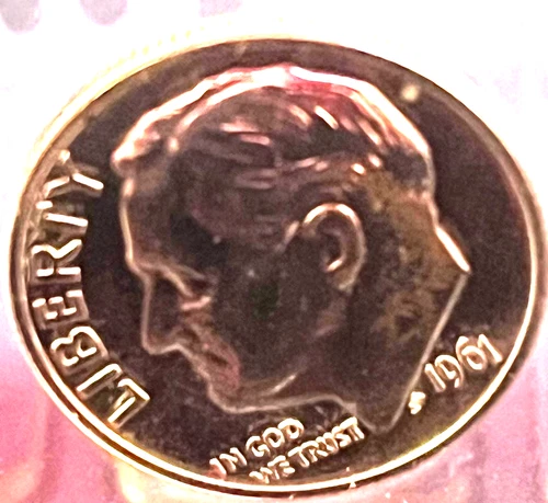 1961 Roosevelt Dime – Proof-Like  Strike – Silver – Sharp Mirrors