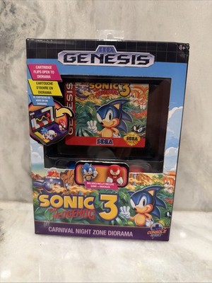 Sega Genesis Console Heroes Sonic 3 The Hedgehog Carnival Night Zone Diorama NEW