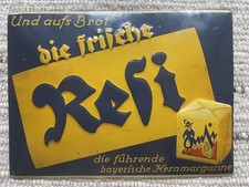 Blechschild Die frische Resi Margarine Blechs...