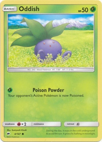 Pokemon - Oddish - 4/147 - Burning Shadows - NM/M