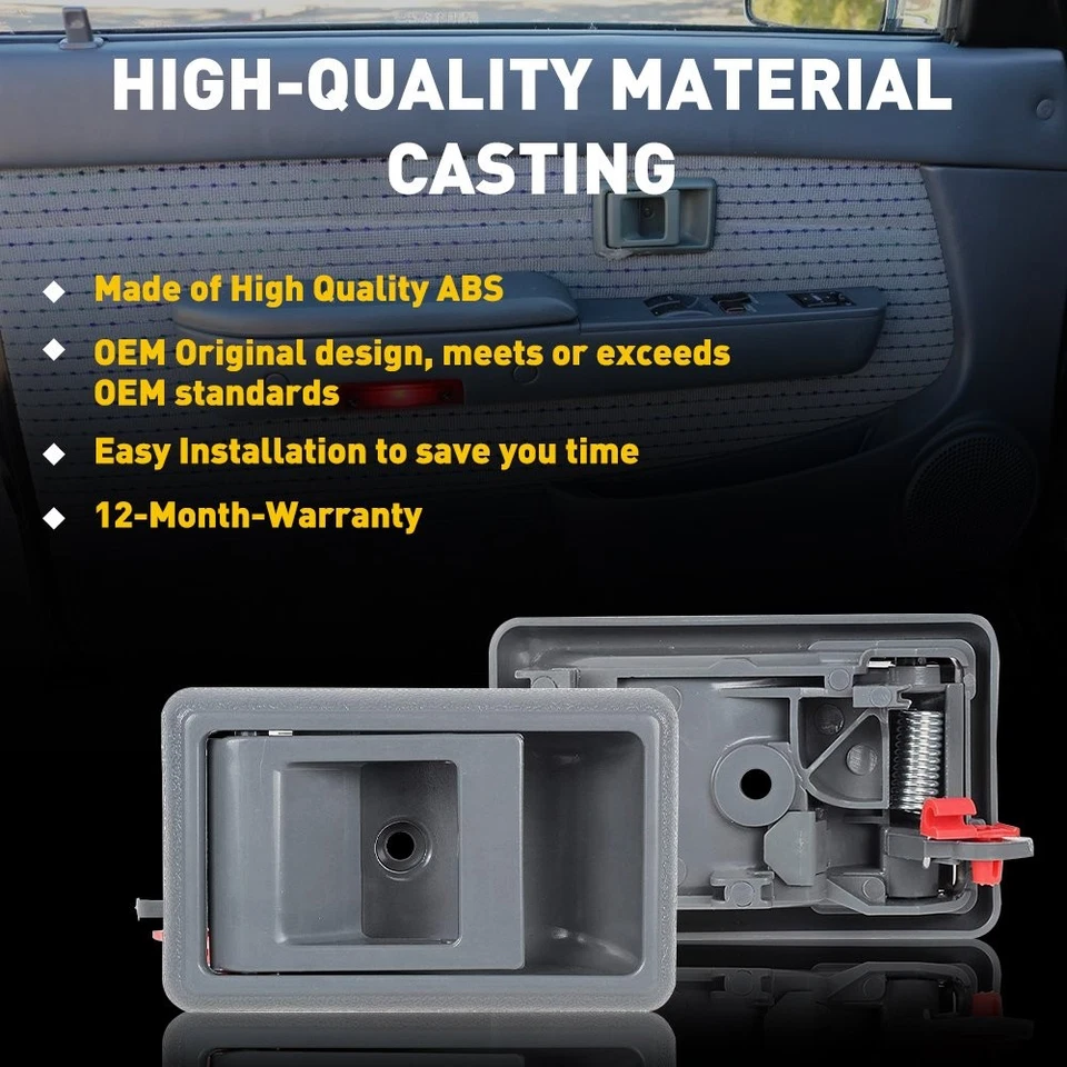 Juego de pares de manijas interiores interiores grises para camioneta Toyota Corolla Foto 4 de 4