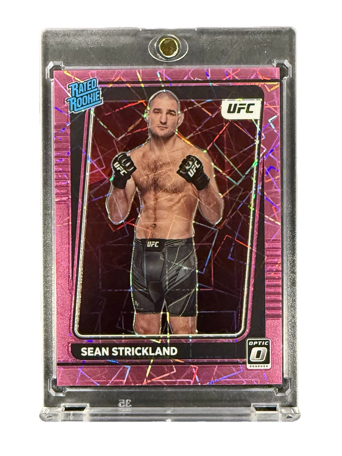 Sean Strickland 2022 Panini Optic UFC Rated Rookie #111 Pink Velocity Prizm /79