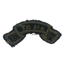 WWII Italian Theatre Made 752nd Tank Battalion Scroll Bullion Patch Tab Bn