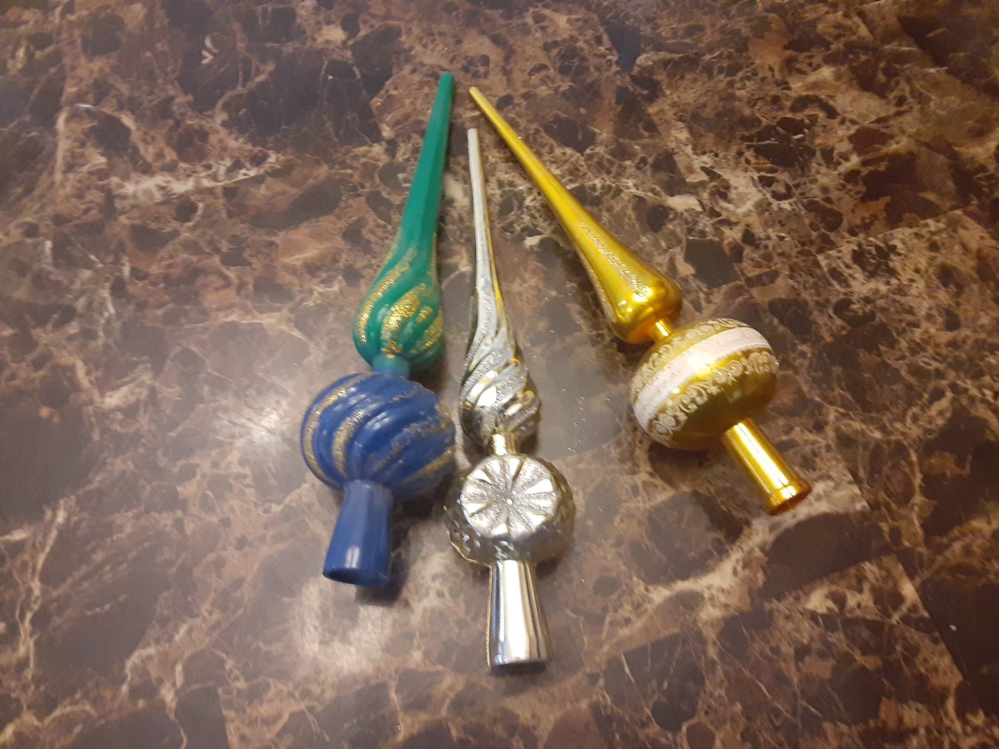 Vintage Plastic Tree Toppers Christmas Ornaments