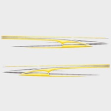 Tracker Boat Graphic Decals  Yellow Stickers Set Of 2