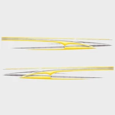 Tracker Boat Graphic Decals  | Yellow Stickers (Set of 2)