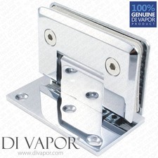 Di Vapor (R) 90 Degree Wall Mounted Shower Door Glass Hinge | Chrome Plated | UK