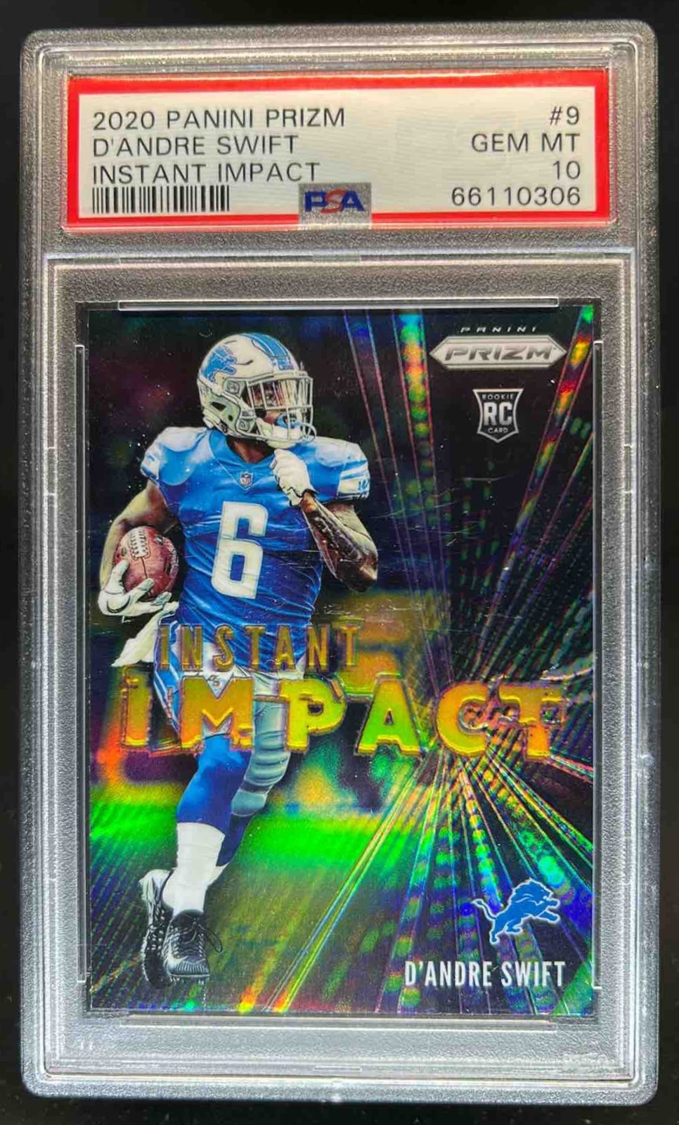 D'Andre Swift Panini Prizm Instant Impact #9 Base