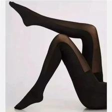 NEW SPANX Double Take Patterned Shaping Tights Size B Very Black - MSRP $32