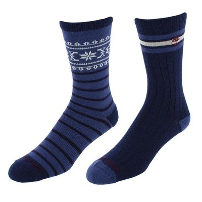 Timberland Herren Comfort Fair Isle Crew Socken (2 Paar Pack)