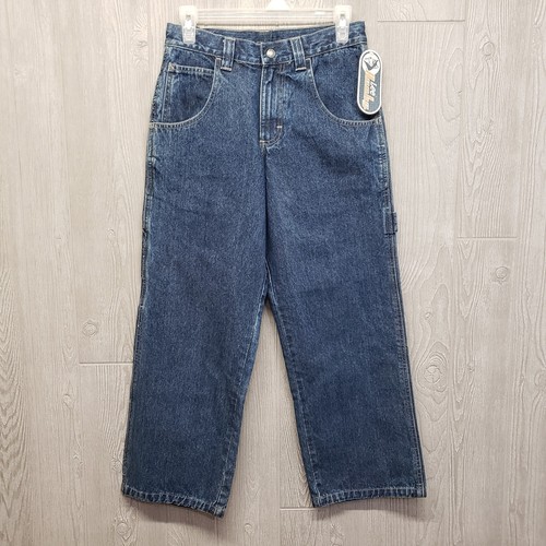 Lee Jeans Boys 12 Husky Carpenter Loose Straight Adjustable Waist Dark Carpo - Picture 2 of 15