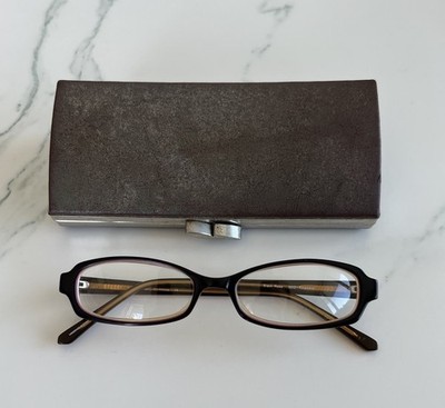 Nicole Miller Flamenco Black Rose 52 17 140 Narrow Rectangle Eyeglasses w/ Case 