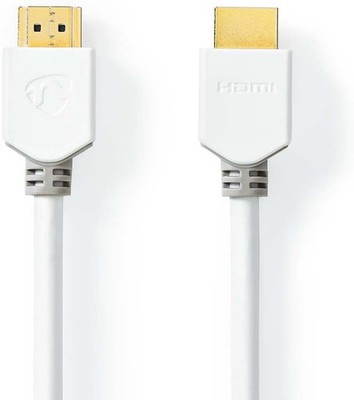 HDMI Kabel 5m 4K 60Hz HDR High Speed HD Stecker vergoldet mit Ethernet Weiß