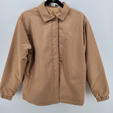 PUMA Women Tailored for Sport Woven Athletic Jacket Button Front Relax Fit Small
