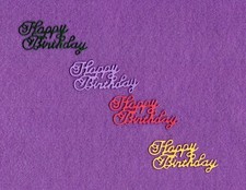 "HAPPY BIRTHDAY" small die cuts scrapbook cards