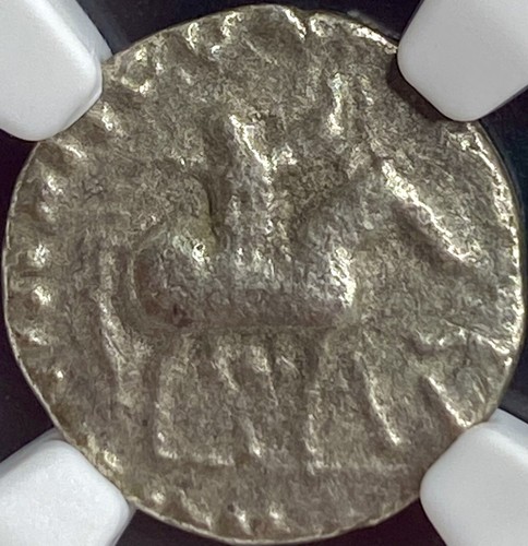 NGC Dracma de Plata 35BC-12BC Antiguo Griego Indo Escita Azes I/II Genuino Raro - Imagen 10 de 15