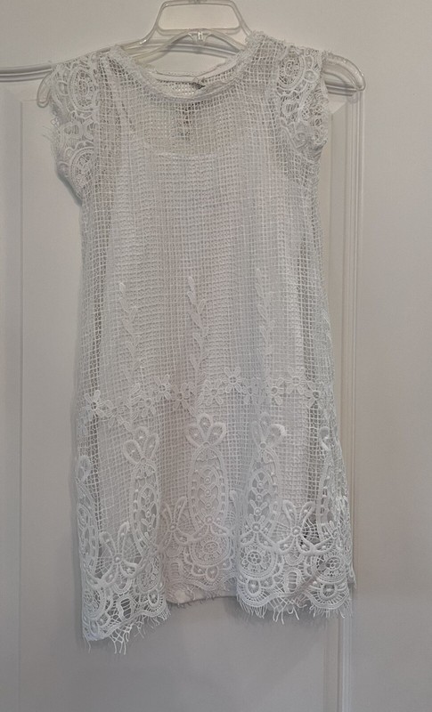 Jessica Simpson girls dress size medium lace white