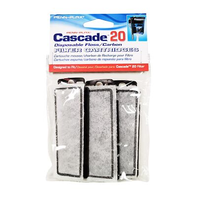 Penn-Plax CPF6C3 Cascade Hang-on Power Filter Replacement Cartridges - Pack o