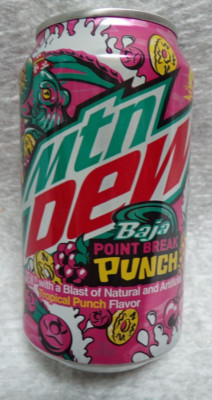 EMPTY BAJA POINT BREAK TROPICAL PUNCH MTN. DEW MOUNTAIN 12oz CAN 20th ANNIVERSAY