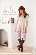 Sheer Tights with Floral Print- Rose Pattern