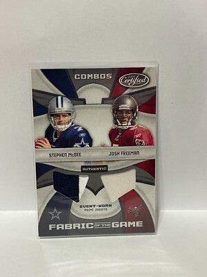2009 Certified Rookie FOTG Combos Prime #11 Stephen McGee Josh Freeman #'d 24/25