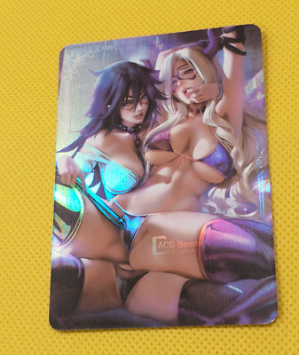 Midnight and Mt Lady Goddess Anime Waifu Girl ACG sexy Holo Card  