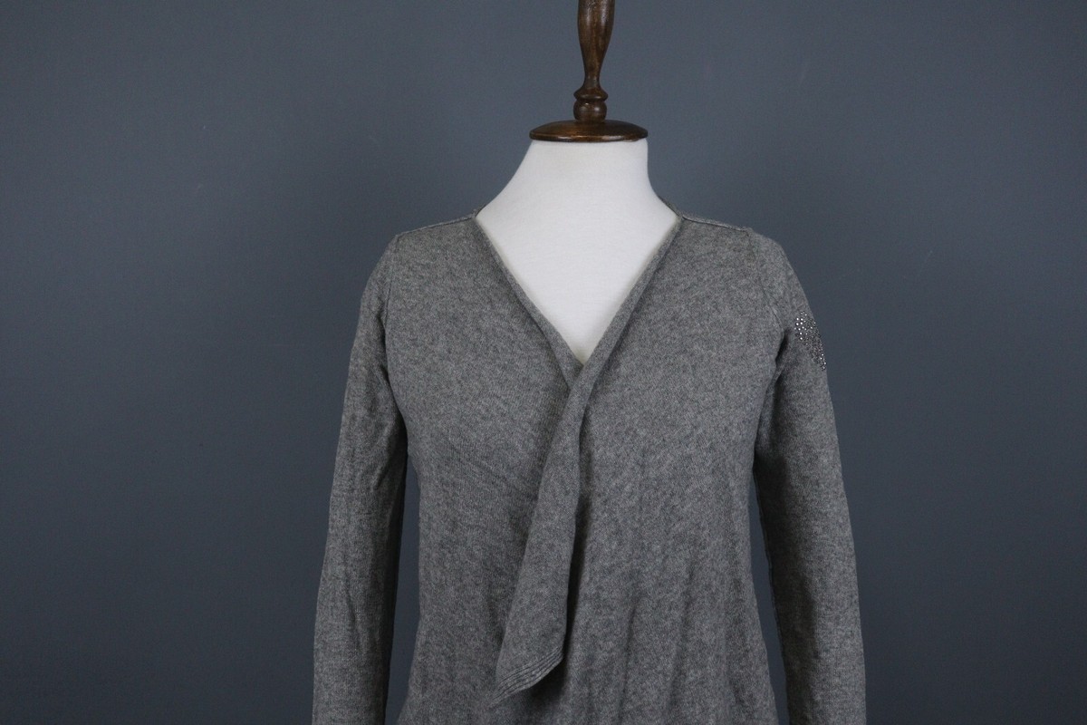 Zadig Voltaire Gray Cashmere Long Sleeve Open Front Cardigan Zadig Voltaire Gray Cashmere Long Sleeve Open Front Cardigan