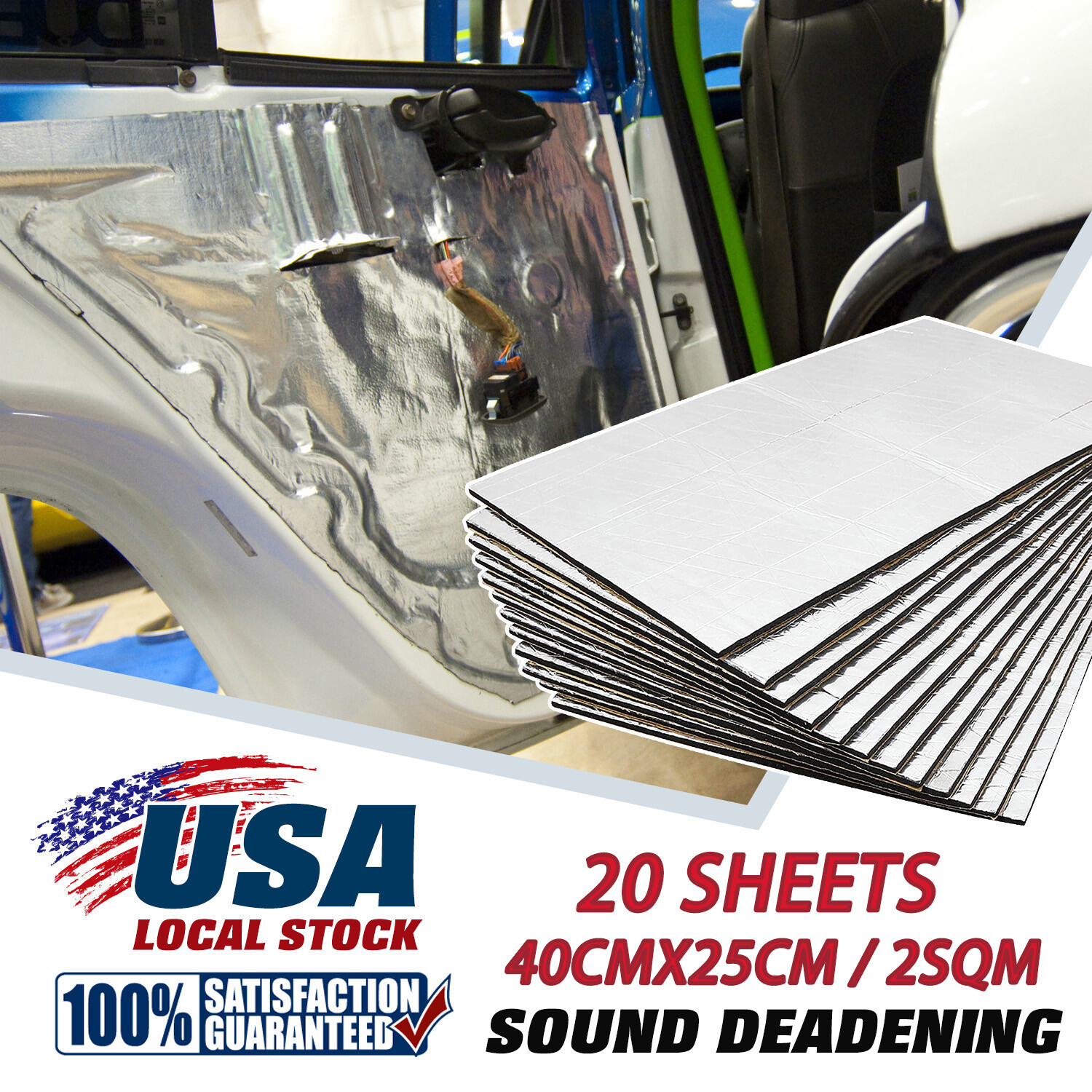 21Sq.ft Car Insulation Sound Deadening Heat Shield Thermal Noise Proof Mat US